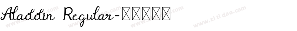 Aladdin Regular字体转换